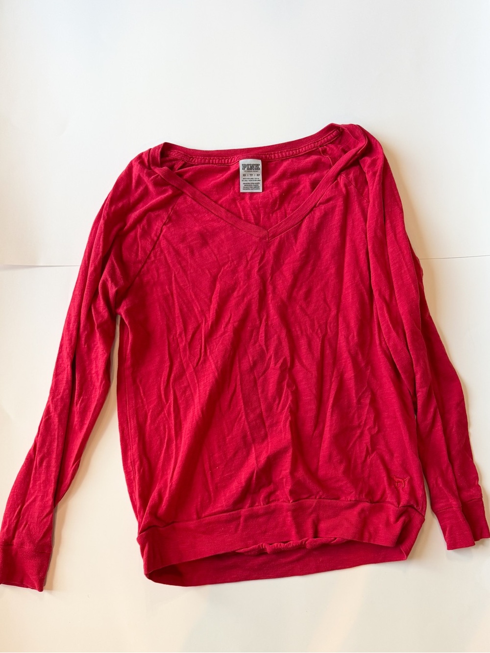 PINK Victoria's Secret Red V-Neck Top